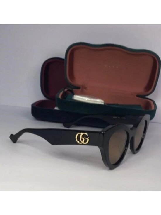 New Original Gucci Brown Cat Eye Ladies Sunglasses GG0957S 003 51 main image 7